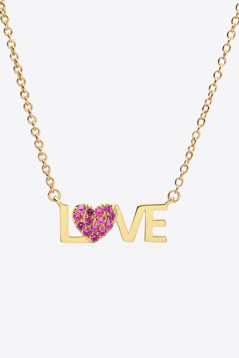 18K Gold Plated LOVE Pendant Necklace-Ever Joy