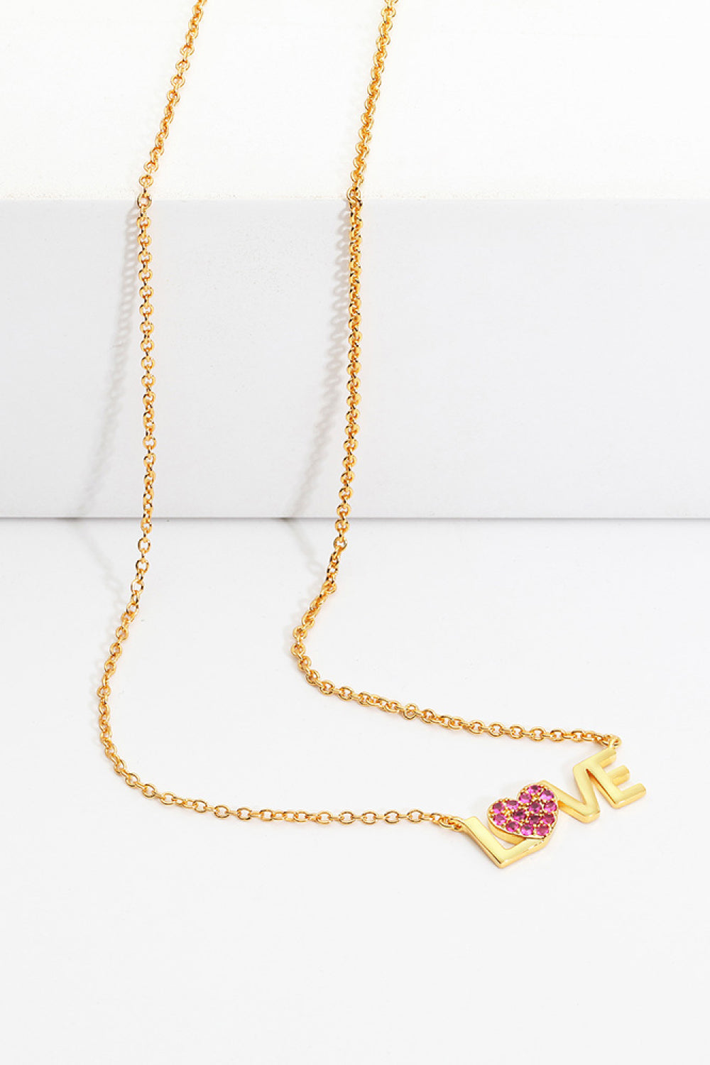18K Gold Plated LOVE Pendant Necklace-Ever Joy
