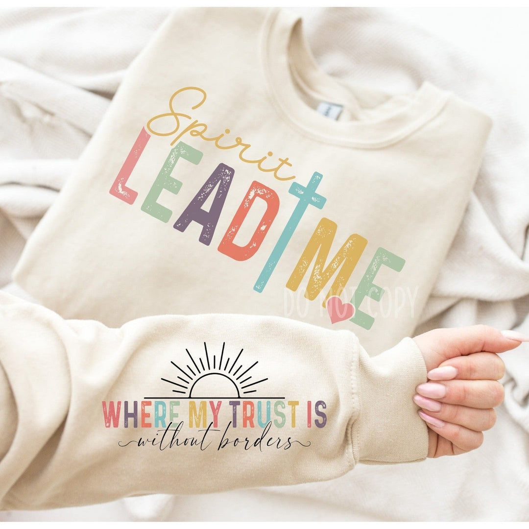 Spirit Lead Me With Sleeve Accent Sweatshirt