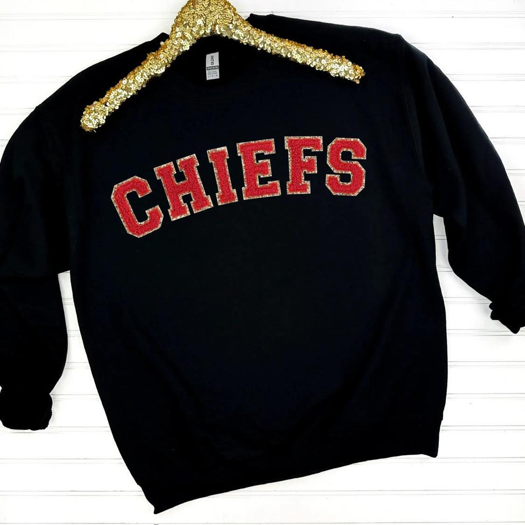 Womens - PREORDER: Game Day Patch Sweatshirt In Black/Red