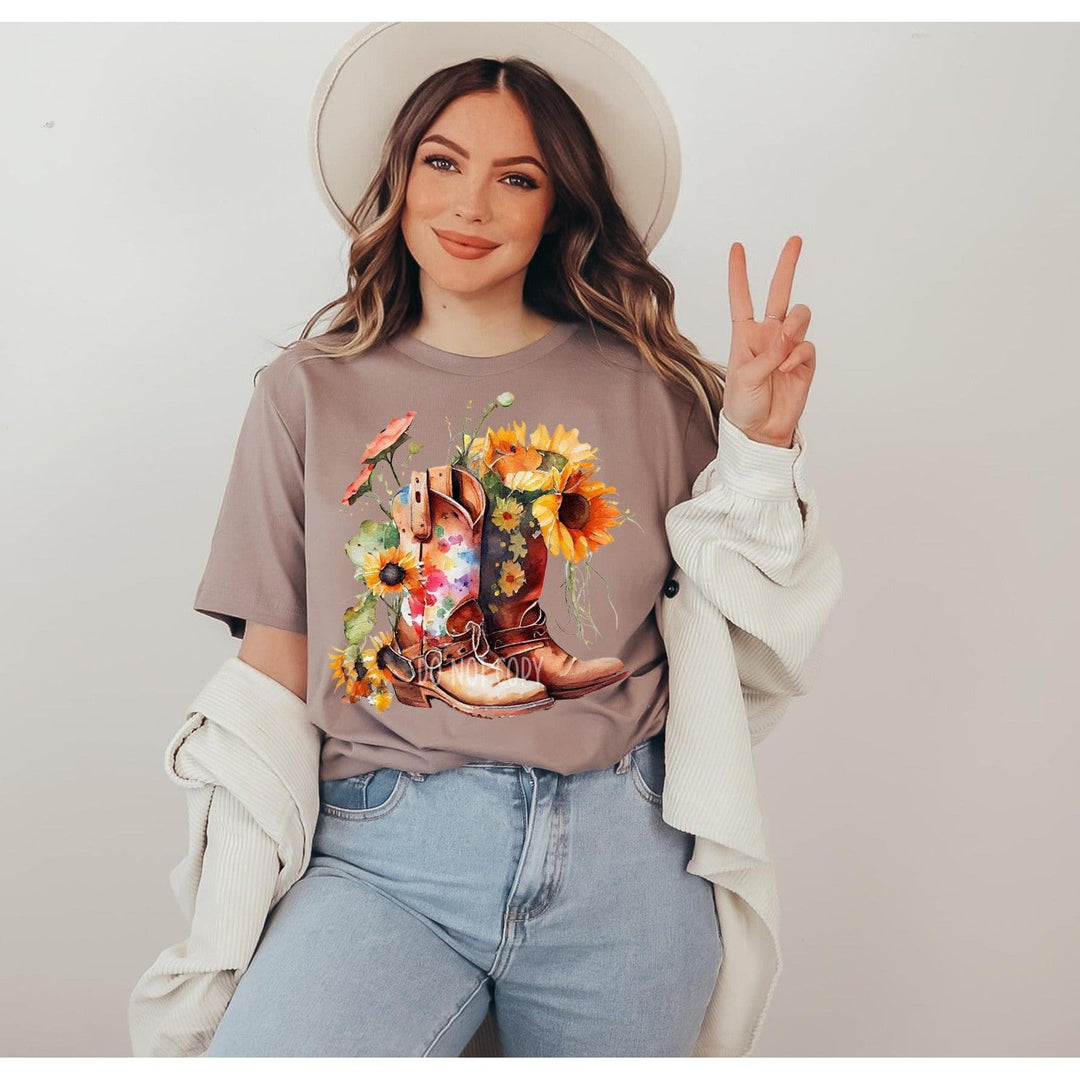 Watercolor Boots Graphic Tee