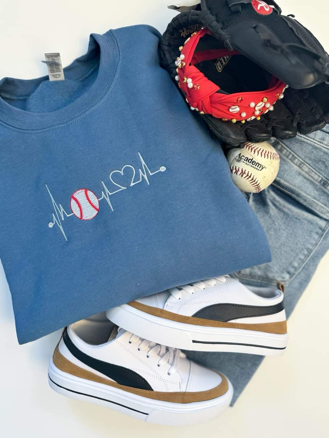 Baseball Heartbeat Sweatshirt
