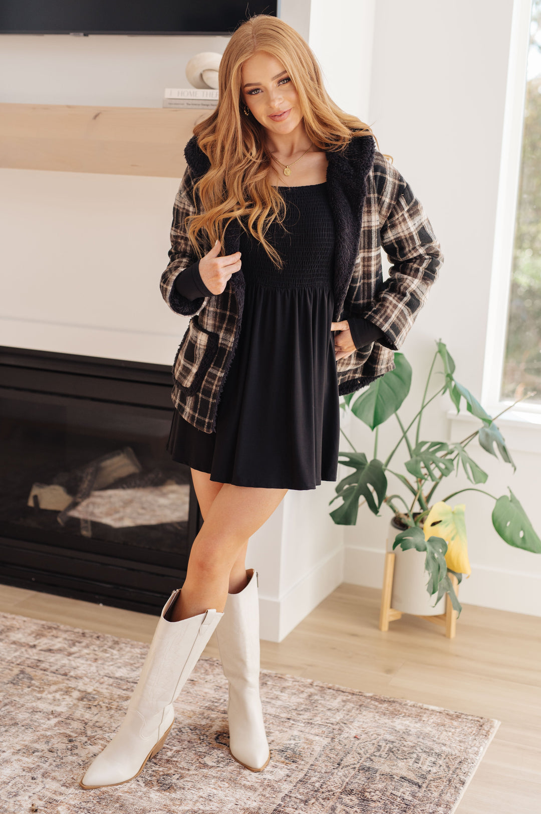 Womens - In The Thick Of It Long Sleeve Skort Dress
