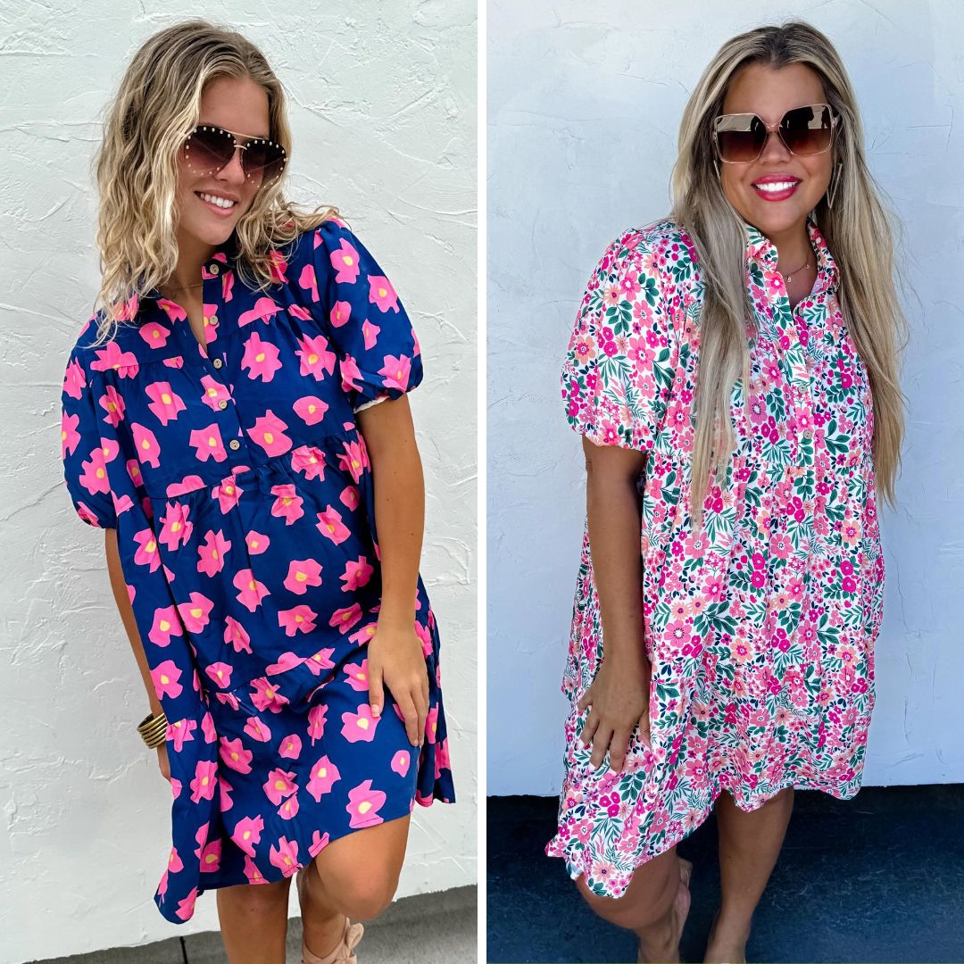 Womens - PREORDER: Summer Blooms Floral Dress In Two Colors