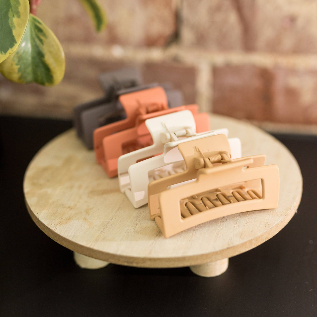 Blush & Bubbly - Claw Hair Clip | Rectangle Hair Clip | Arizona Collection