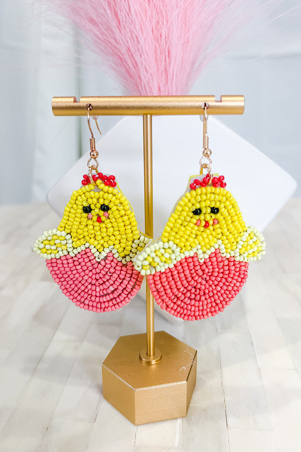 WS 630 Jewelry - Two Hot Chicks Beaded Earrings