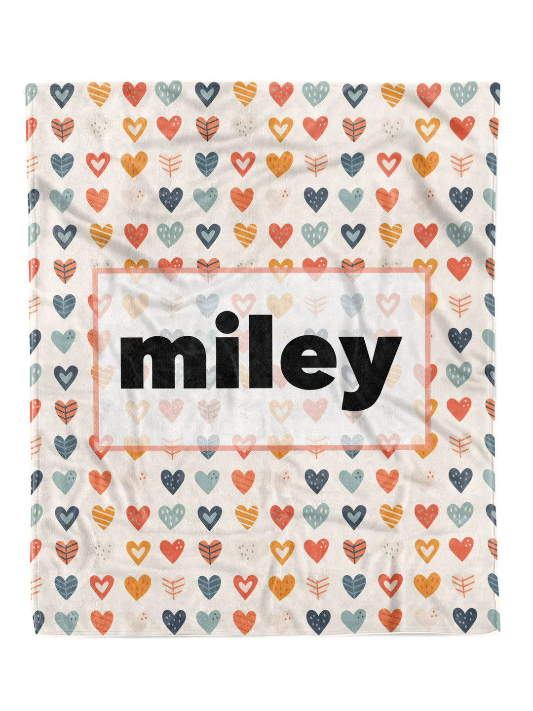 PREORDER: Retro Hearts Custom Minky Blanket
