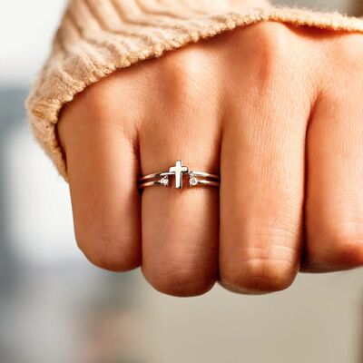 925 Sterling Silver Cross Ring-Ever Joy