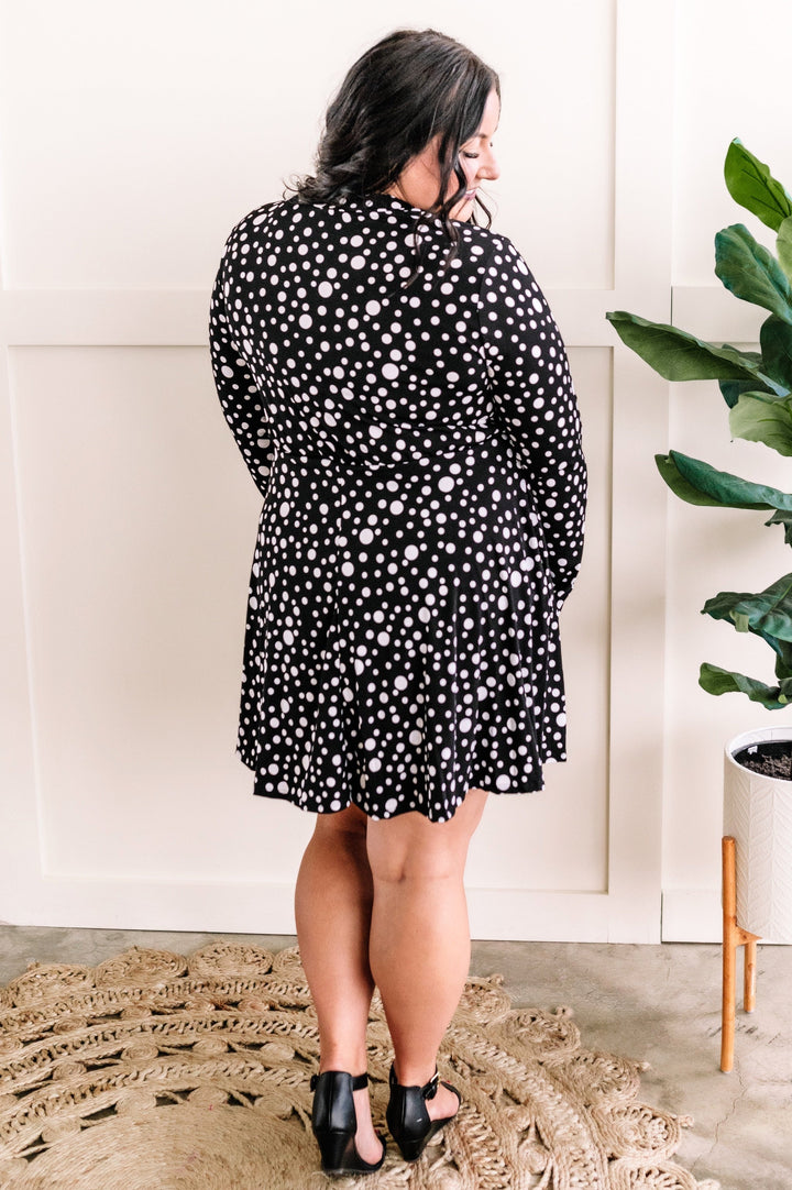 09.15 Gabby Fit & Flare Dress With Attached Snap Shorts In Polka Dots-Ever Joy