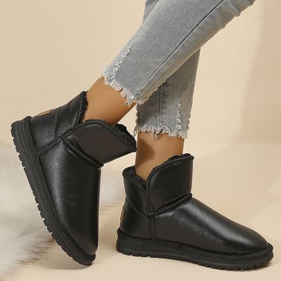 PU Leather Platform Thermal Boots