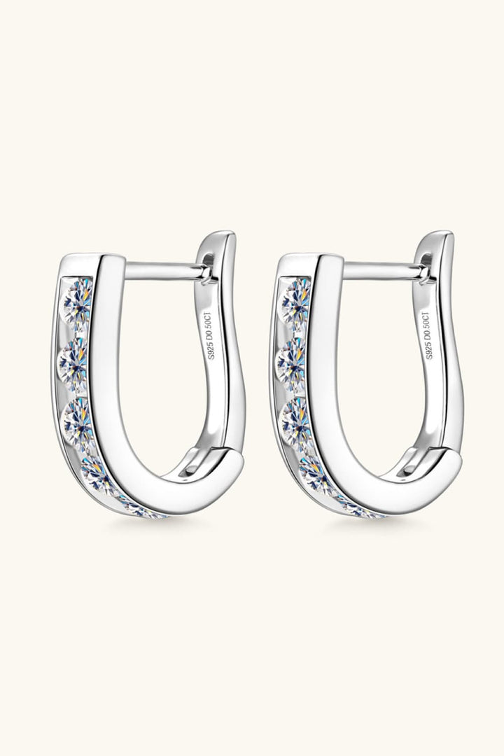 1 Carat Moissanite 925 Sterling Silver Earrings-Ever Joy