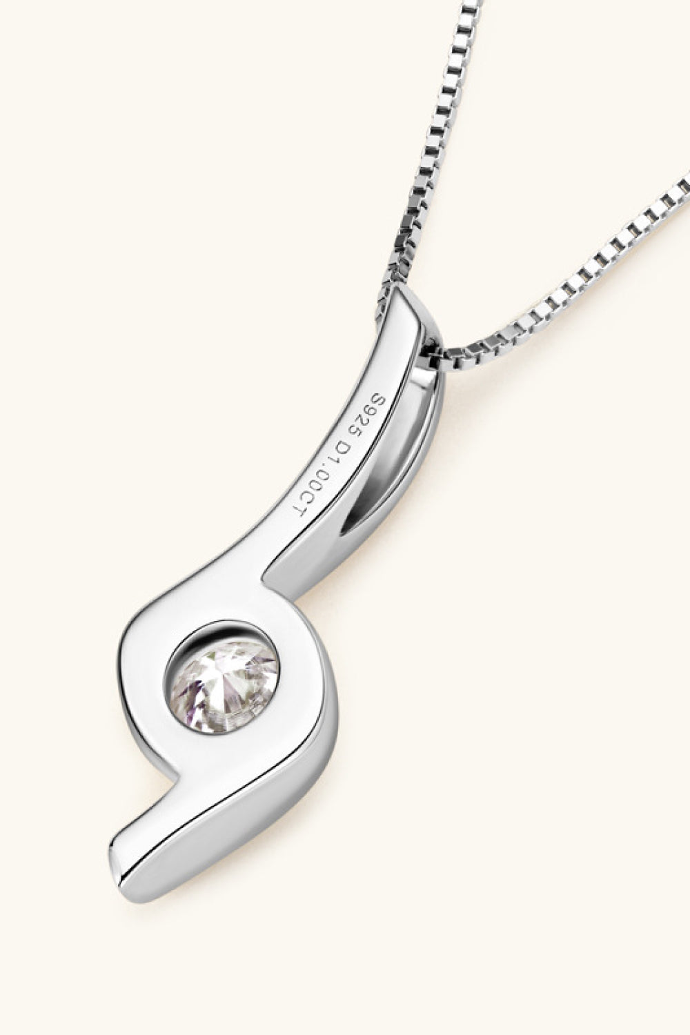 1 Carat Moissanite 925 Sterling Silver Necklace-Ever Joy