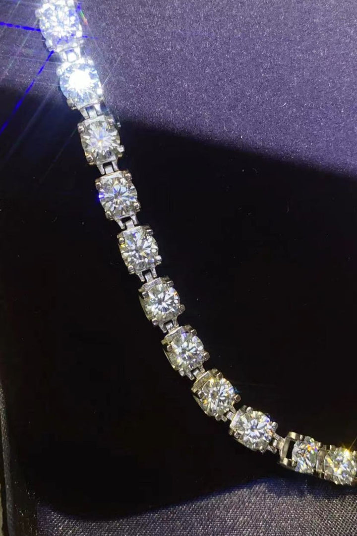 10 Carat Moissanite Platinum-Plated Bracelet-Ever Joy