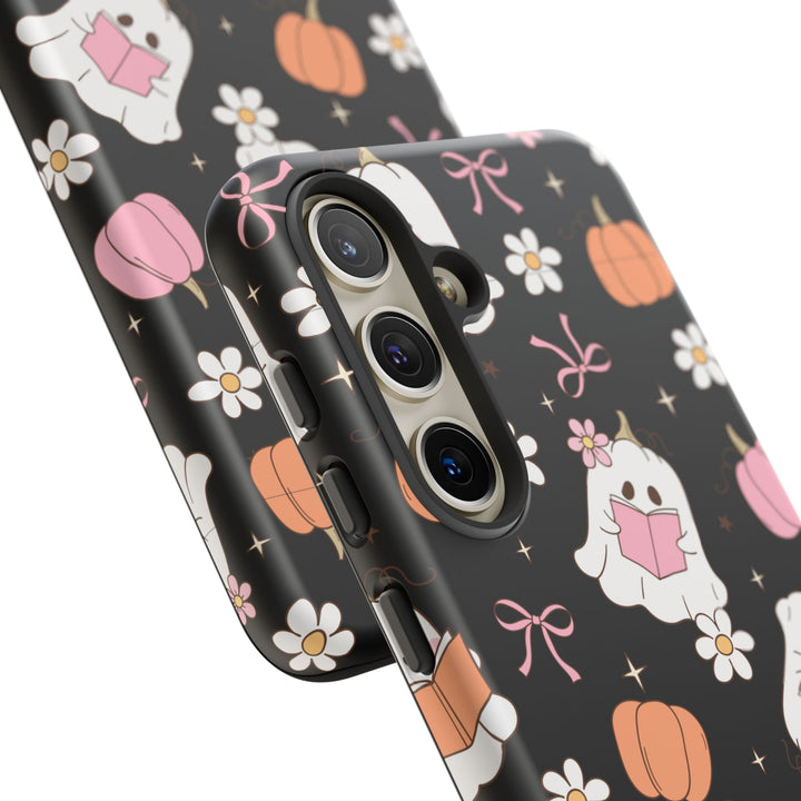 Cute Ghost Phone Case | Fall Aesthetic, Halloween Gift, Phone Accessories, Spooky Decor, Book Lover