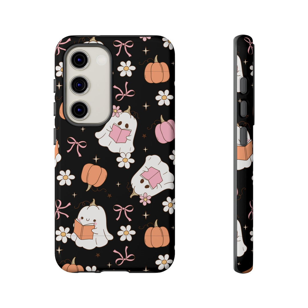 Cute Ghost Phone Case | Fall Aesthetic, Halloween Gift, Phone Accessories, Spooky Decor, Book Lover