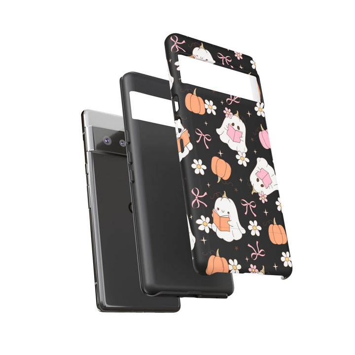 Cute Ghost Phone Case | Fall Aesthetic, Halloween Gift, Phone Accessories, Spooky Decor, Book Lover