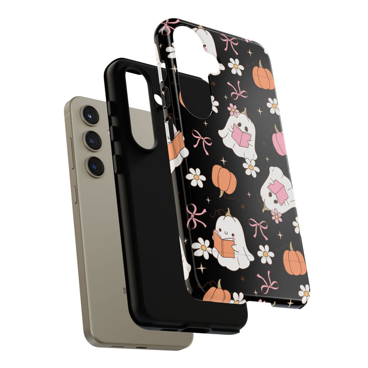 Cute Ghost Phone Case | Fall Aesthetic, Halloween Gift, Phone Accessories, Spooky Decor, Book Lover