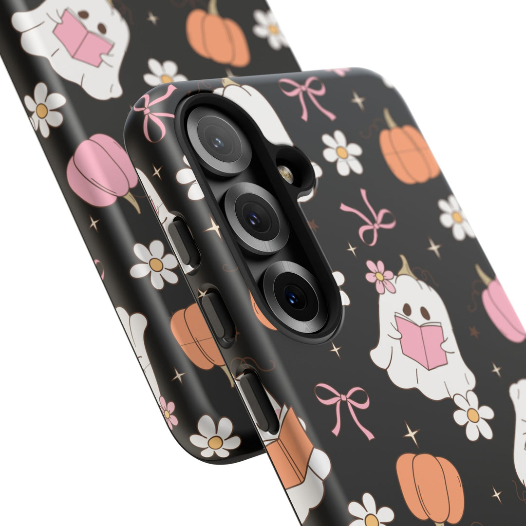 Cute Ghost Phone Case | Fall Aesthetic, Halloween Gift, Phone Accessories, Spooky Decor, Book Lover