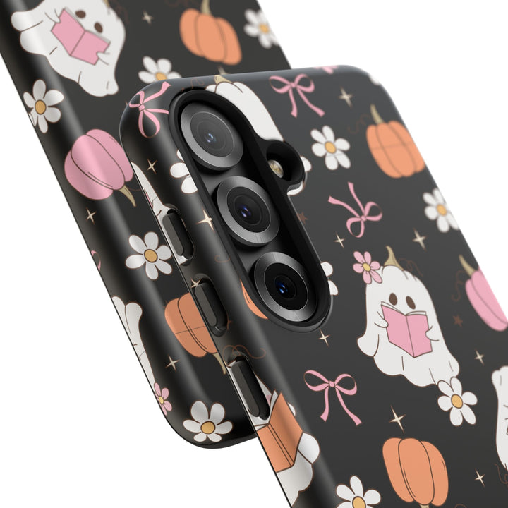 Cute Ghost Phone Case | Fall Aesthetic, Halloween Gift, Phone Accessories, Spooky Decor, Book Lover