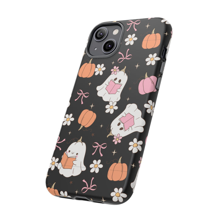 Cute Ghost Phone Case | Fall Aesthetic, Halloween Gift, Phone Accessories, Spooky Decor, Book Lover