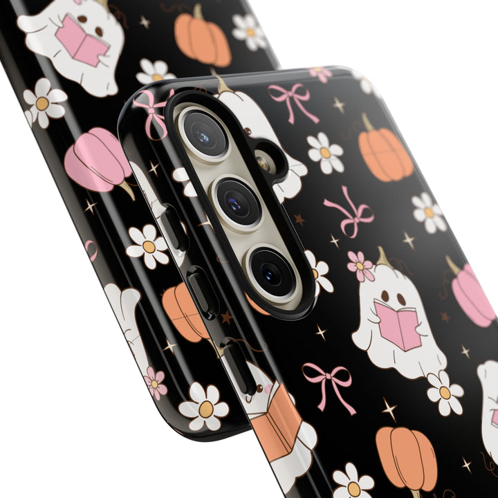 Cute Ghost Phone Case | Fall Aesthetic, Halloween Gift, Phone Accessories, Spooky Decor, Book Lover