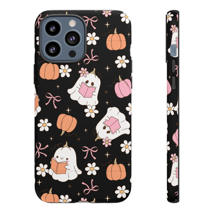 Cute Ghost Phone Case | Fall Aesthetic, Halloween Gift, Phone Accessories, Spooky Decor, Book Lover