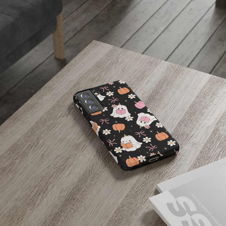 Cute Ghost Phone Case | Fall Aesthetic, Halloween Gift, Phone Accessories, Spooky Decor, Book Lover