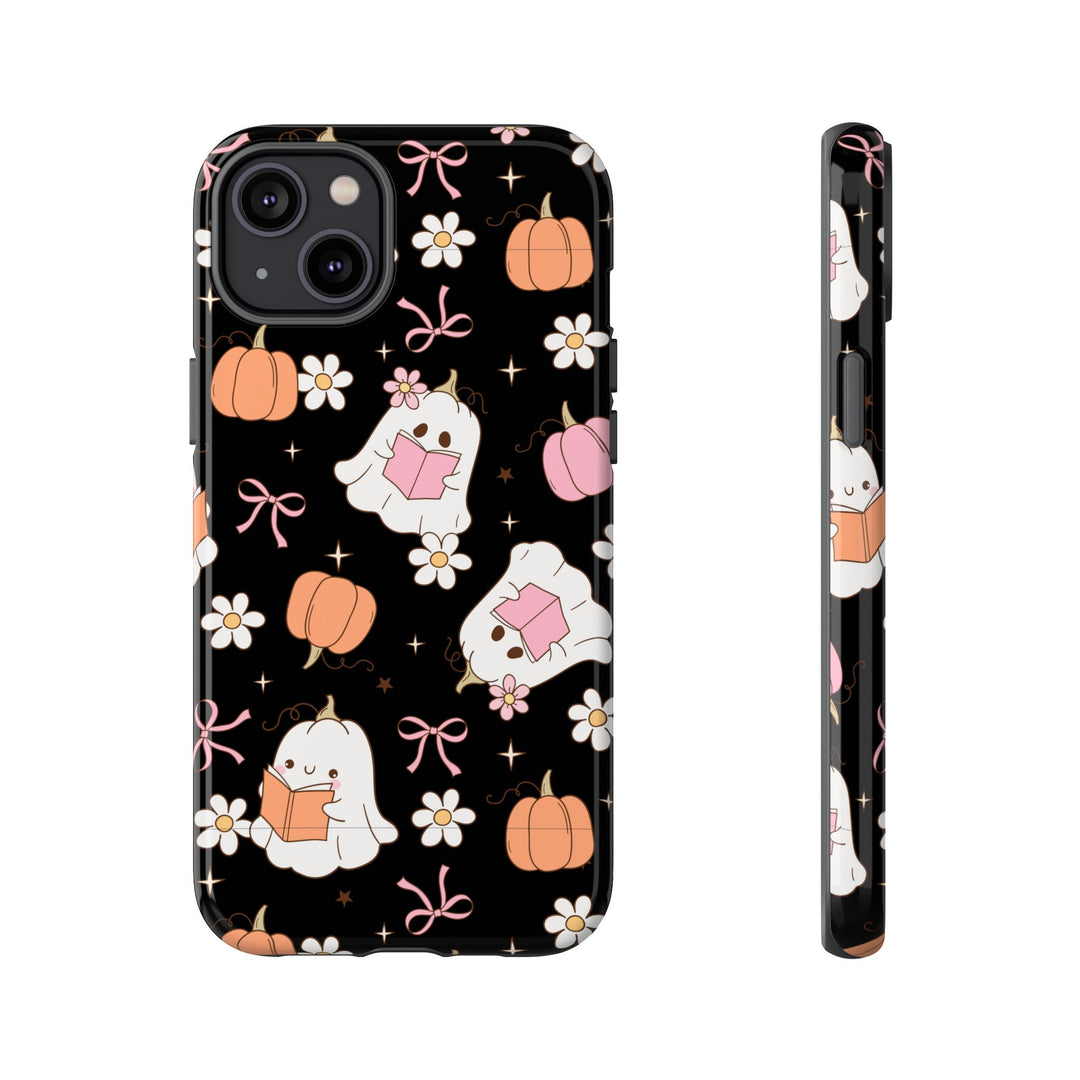 Cute Ghost Phone Case | Fall Aesthetic, Halloween Gift, Phone Accessories, Spooky Decor, Book Lover