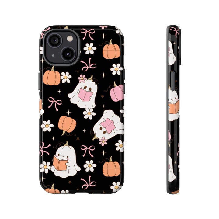 Cute Ghost Phone Case | Fall Aesthetic, Halloween Gift, Phone Accessories, Spooky Decor, Book Lover