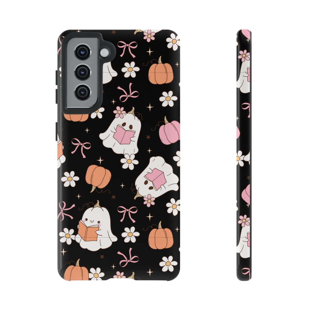 Cute Ghost Phone Case | Fall Aesthetic, Halloween Gift, Phone Accessories, Spooky Decor, Book Lover