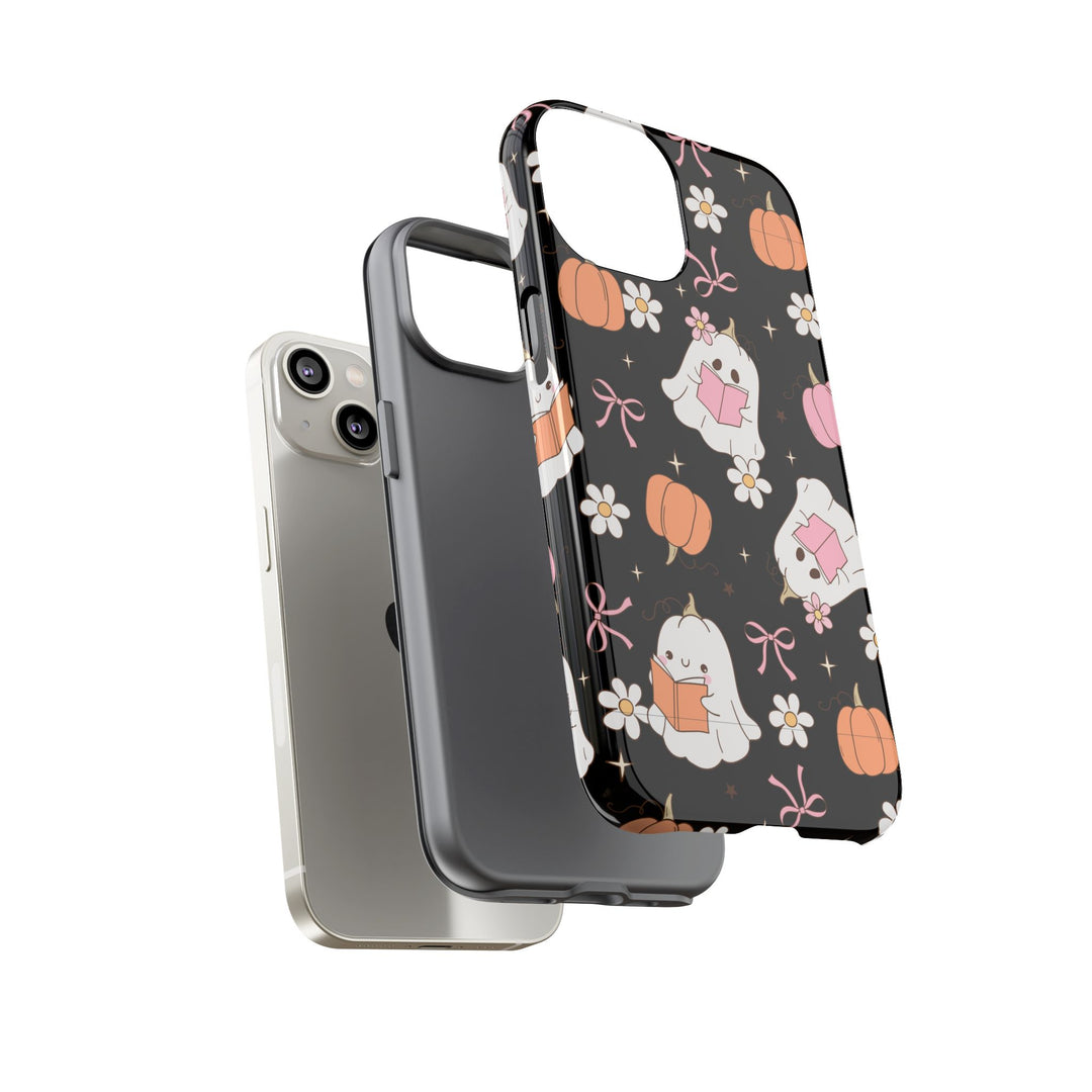 Cute Ghost Phone Case | Fall Aesthetic, Halloween Gift, Phone Accessories, Spooky Decor, Book Lover