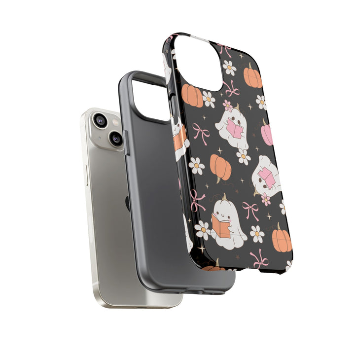 Cute Ghost Phone Case | Fall Aesthetic, Halloween Gift, Phone Accessories, Spooky Decor, Book Lover