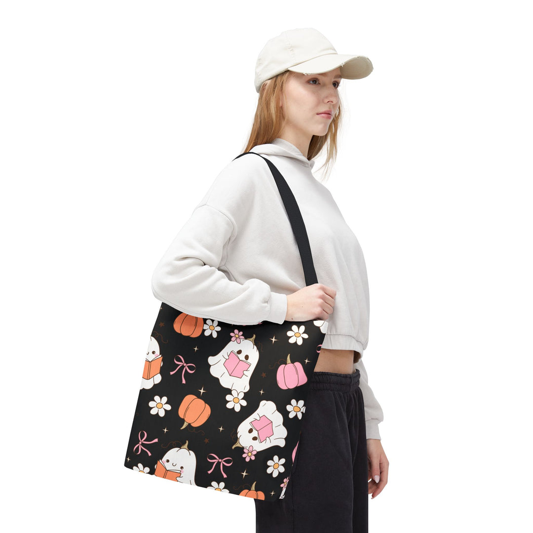 Whimsical Ghost Tote Bag | Cute Halloween Bag, Trick-or-Treat Tote, Fall Shopping Bag, Spooky Gift, Candy Bag
