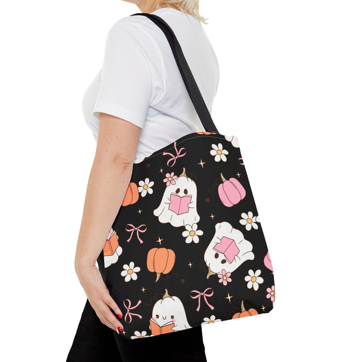 Whimsical Ghost Tote Bag | Cute Halloween Bag, Trick-or-Treat Tote, Fall Shopping Bag, Spooky Gift, Candy Bag