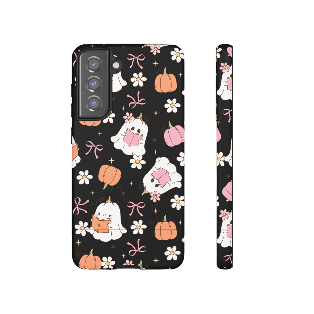 Cute Ghost Phone Case | Fall Aesthetic, Halloween Gift, Phone Accessories, Spooky Decor, Book Lover
