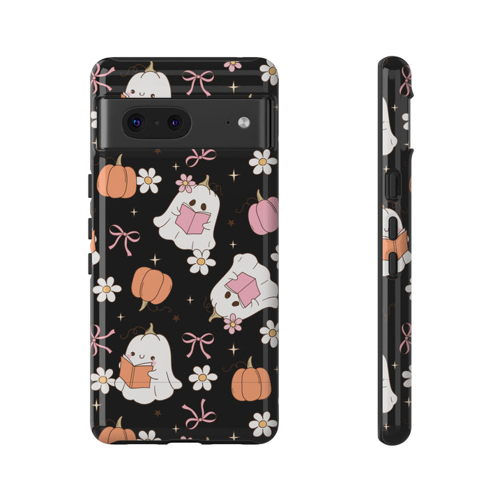 Cute Ghost Phone Case | Fall Aesthetic, Halloween Gift, Phone Accessories, Spooky Decor, Book Lover