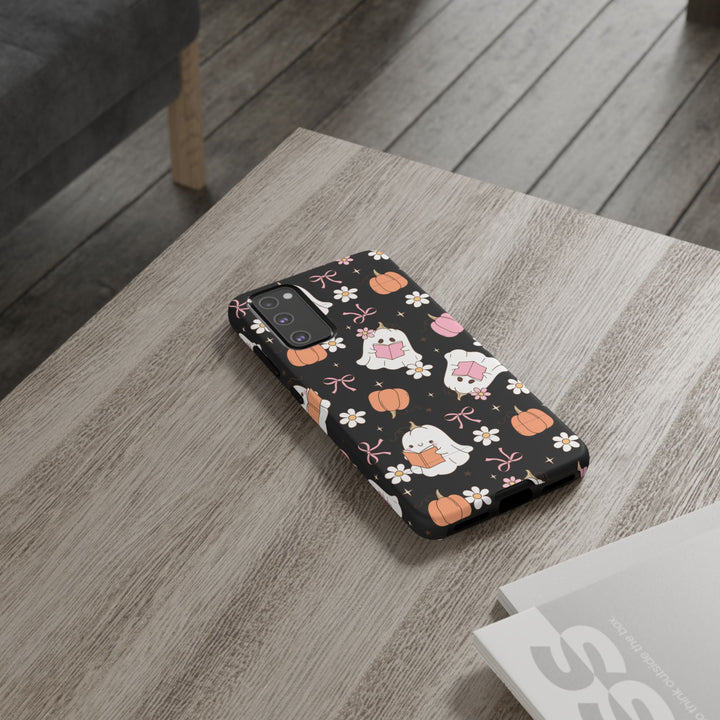 Cute Ghost Phone Case | Fall Aesthetic, Halloween Gift, Phone Accessories, Spooky Decor, Book Lover