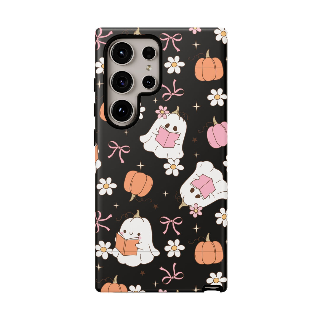 Cute Ghost Phone Case | Fall Aesthetic, Halloween Gift, Phone Accessories, Spooky Decor, Book Lover