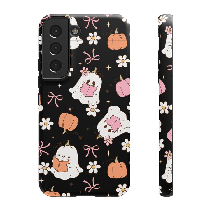 Cute Ghost Phone Case | Fall Aesthetic, Halloween Gift, Phone Accessories, Spooky Decor, Book Lover