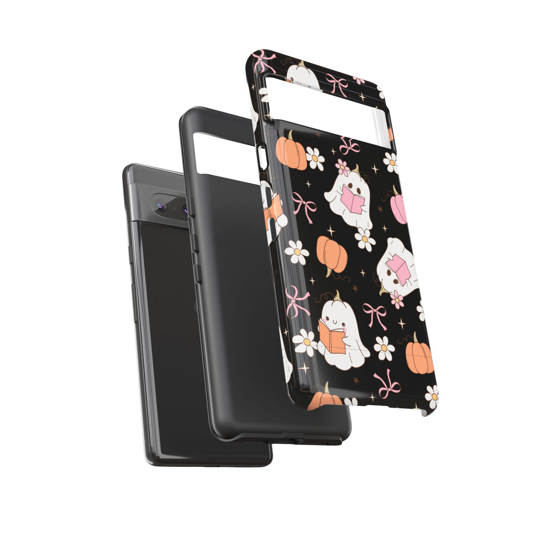 Cute Ghost Phone Case | Fall Aesthetic, Halloween Gift, Phone Accessories, Spooky Decor, Book Lover