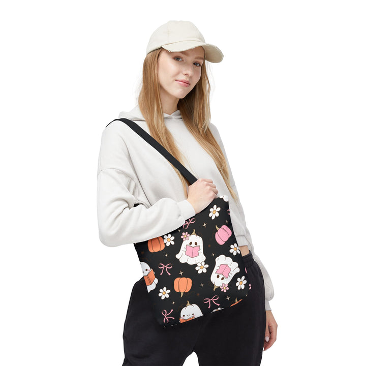 Whimsical Ghost Tote Bag | Cute Halloween Bag, Trick-or-Treat Tote, Fall Shopping Bag, Spooky Gift, Candy Bag