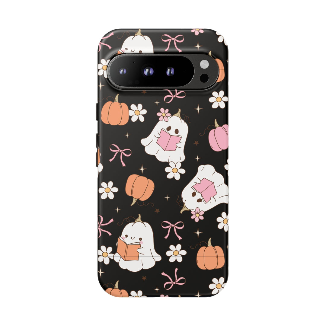 Cute Ghost Phone Case | Fall Aesthetic, Halloween Gift, Phone Accessories, Spooky Decor, Book Lover