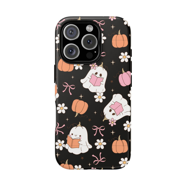 Cute Ghost Phone Case | Fall Aesthetic, Halloween Gift, Phone Accessories, Spooky Decor, Book Lover