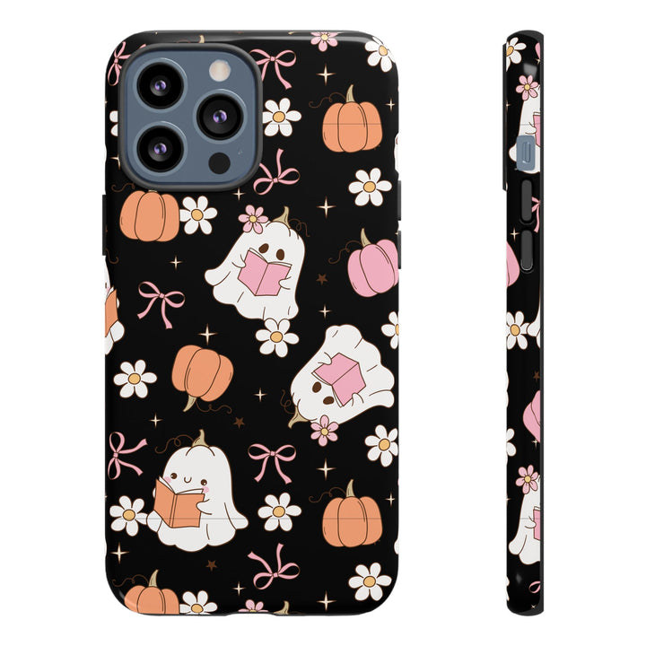 Cute Ghost Phone Case | Fall Aesthetic, Halloween Gift, Phone Accessories, Spooky Decor, Book Lover