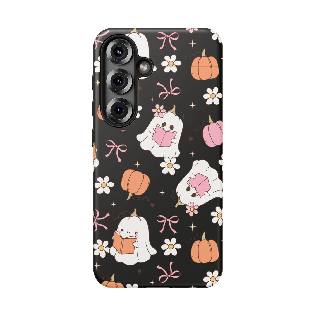 Cute Ghost Phone Case | Fall Aesthetic, Halloween Gift, Phone Accessories, Spooky Decor, Book Lover
