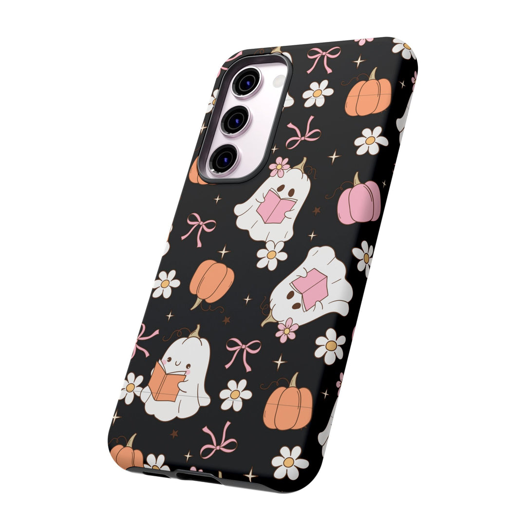 Cute Ghost Phone Case | Fall Aesthetic, Halloween Gift, Phone Accessories, Spooky Decor, Book Lover