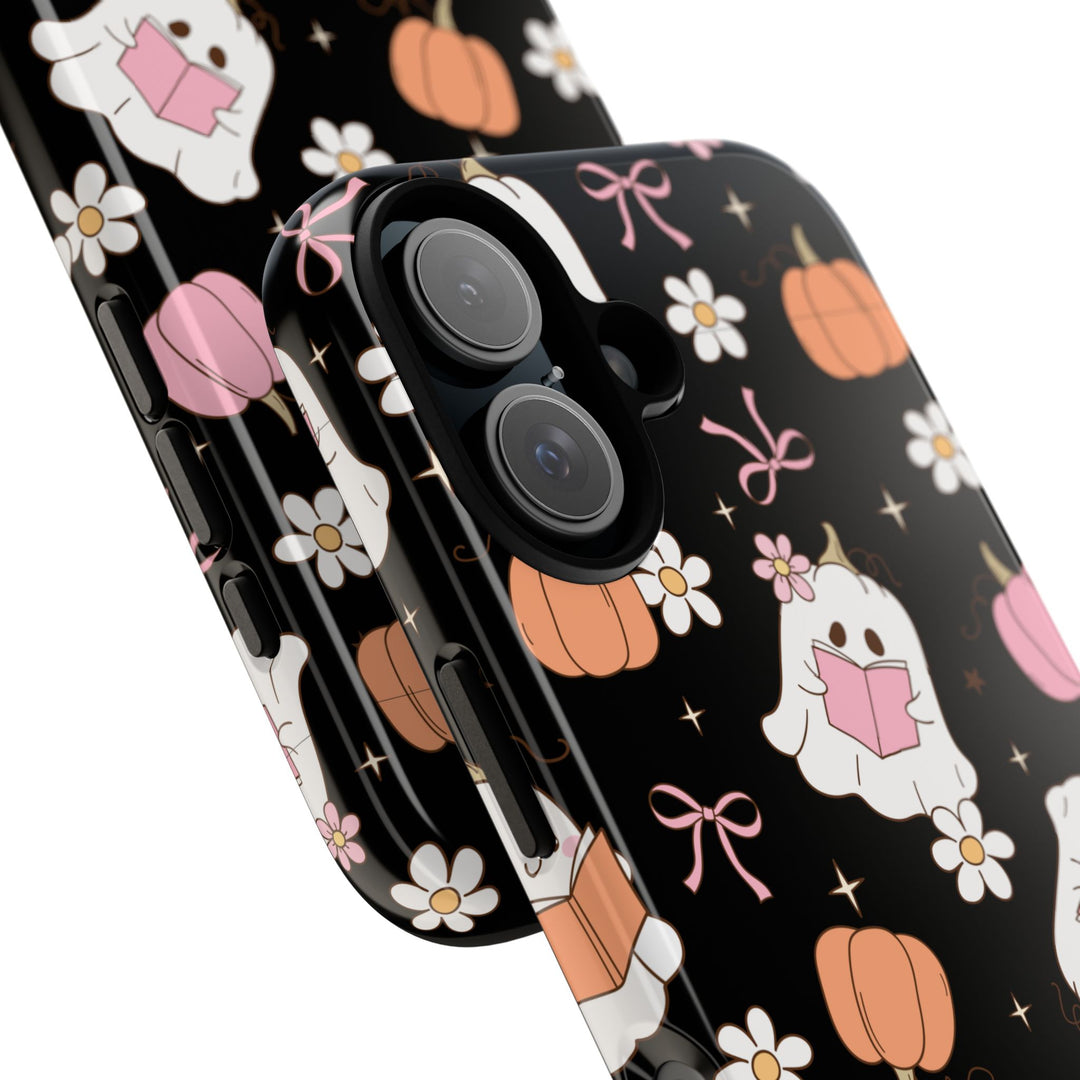Cute Ghost Phone Case | Fall Aesthetic, Halloween Gift, Phone Accessories, Spooky Decor, Book Lover