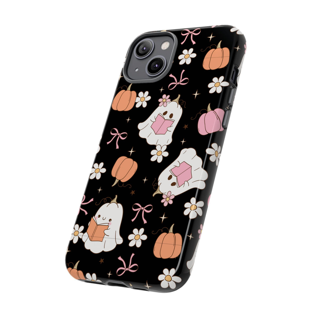 Cute Ghost Phone Case | Fall Aesthetic, Halloween Gift, Phone Accessories, Spooky Decor, Book Lover
