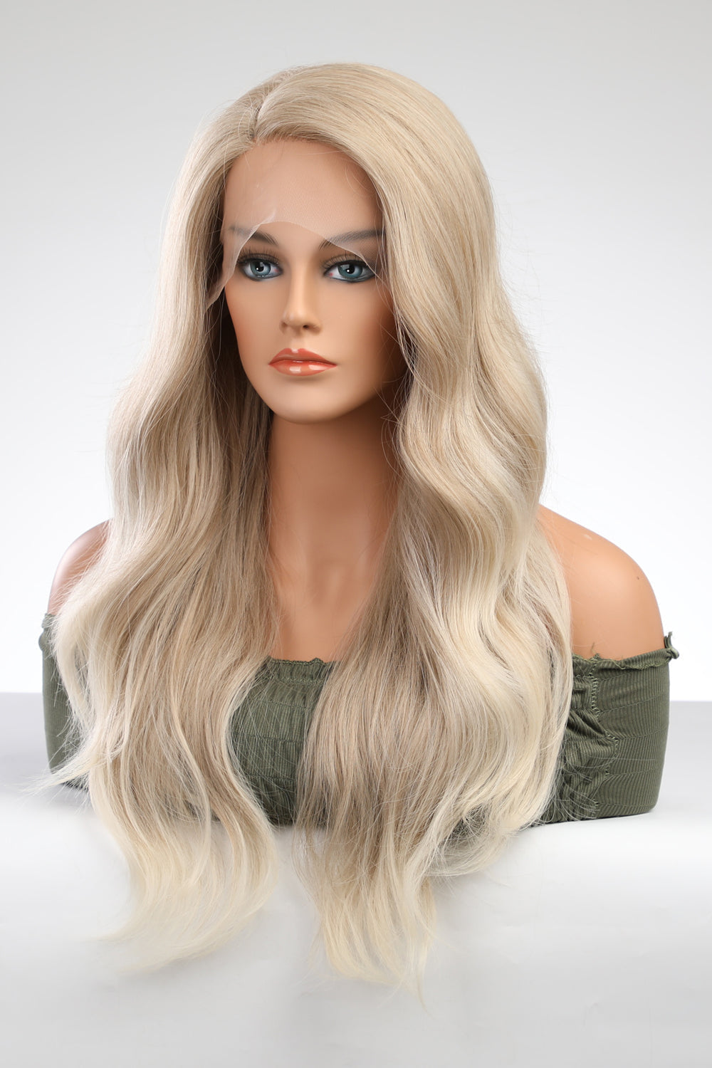 13*2" Lace Front Wigs Synthetic Long Wave 25" 150% Density-Ever Joy