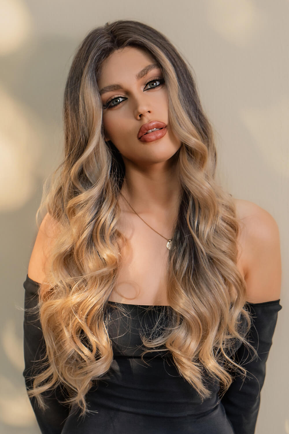13*2" Lace Front Wigs Synthetic Long Wave 26" 150% Density-Ever Joy